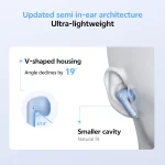 QCY AilyBuds E20 Bluetooth Handsfree Ακουστικά με Αντοχή στον Ιδρώτα και Θήκη Φόρτισης Clear Blue QCY-HT13 Clear Blue - Image 6