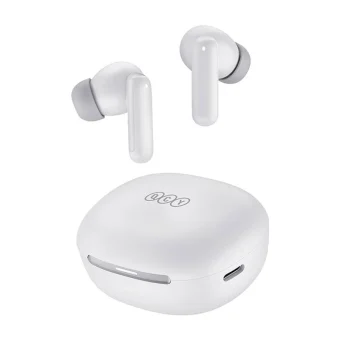 QCY MeloBuds Ν30 (HT16) Bluetooth Handsfree Ακουστικά με Αντοχή στον Ιδρώτα και Θήκη Φόρτισης Λευκά QCY-HT16 White