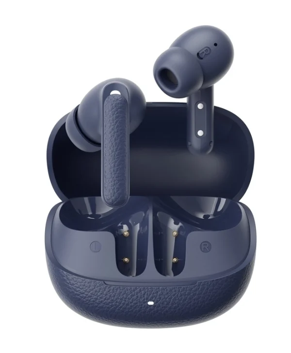 QCY HT15 Buds ANC Bluetooth Handsfree Ακουστικά με Αντοχή στον Ιδρώτα και Θήκη Φόρτισης Μπλε QCY-HT15 Blue