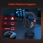 QCY Heroad VN200 pro 7.1 Over Ear Gaming Headset με σύνδεση USB QCY-H7GM - Image 3