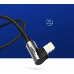 Ugreen Angle (90°) / Braided USB to Lightning Cable Μαύρο 1m (60521) - Image 3