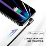 Ugreen Angle (90°) / Braided USB to Lightning Cable Μαύρο 1m (60521) - Image 5