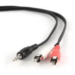 Cablexpert Καλώδιο 3.5mm male - RCA male Μαύρο 2.5m (CCA-458-2.5M)