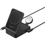 Anker Φορτιστής Magsafe 15W Μαύρος (MagGo 3-in-1 Foldable) B2557311