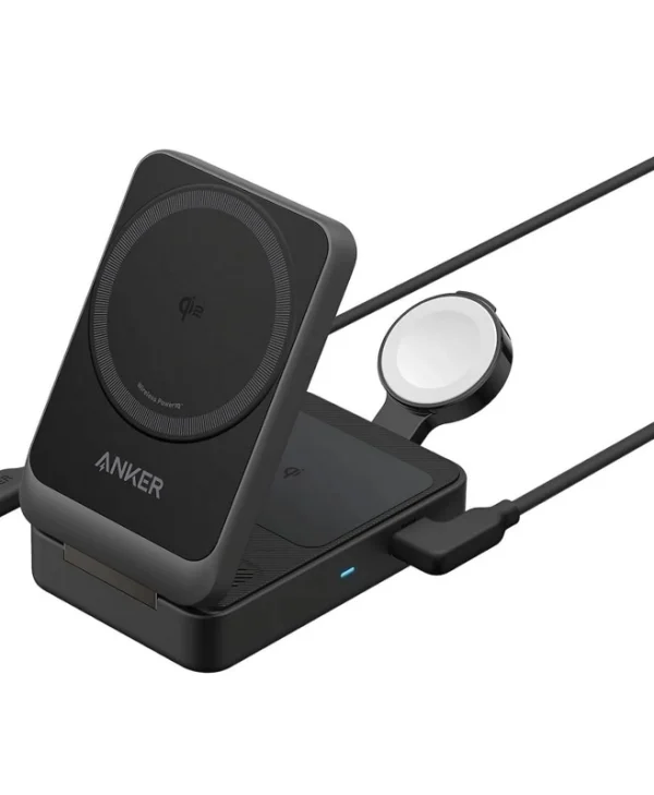 Anker Φορτιστής Magsafe 15W Μαύρος (MagGo 3-in-1 Foldable) B2557311