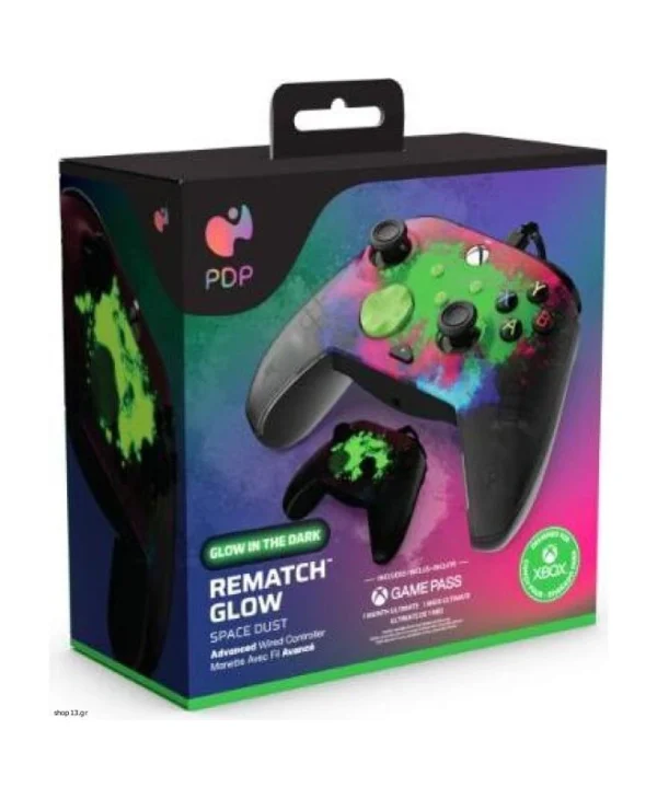 PDP Rematch Ενσύρματο Gamepad για Xbox Series Space Dust Glow In The Dark 049-023-SPDT