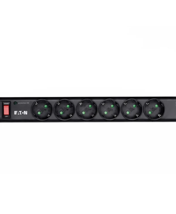 Eaton Ps6td Din Shuko Καλώδιο Πολύπριζο Ασφαλείας 6 Θέσεων με Διακόπτη και Καλώδιο 1m PS6TD