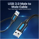 Vention USB 3.0 Cable USB-A male - USB-A male Μαύρο 1.5m (CONBG) - Image 2