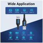 Vention USB 3.0 Cable USB-A male - USB-A male Μαύρο 1.5m (CONBG) - Image 3