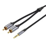 Vention Καλώδιο 3.5mm male - 2x RCA male Γκρι 1.5m (BCNBG)