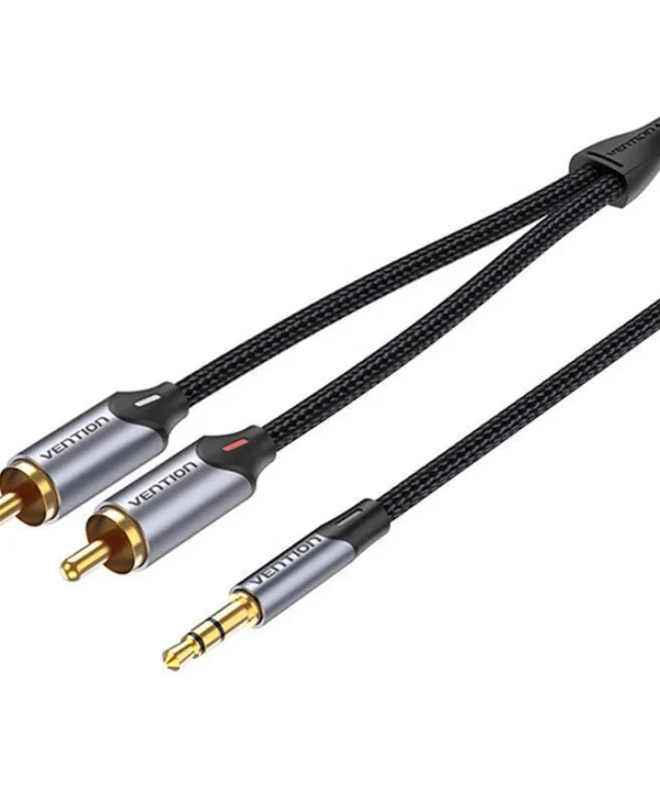 Vention Καλώδιο 3.5mm male - 2x RCA male Γκρι 1.5m (BCNBG)
