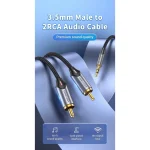 Vention Καλώδιο 3.5mm male - 2x RCA male Γκρι 1.5m (BCNBG) - Image 3