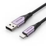 Vention Braided USB-A to Lightning Cable Μωβ 2m (LABVH)