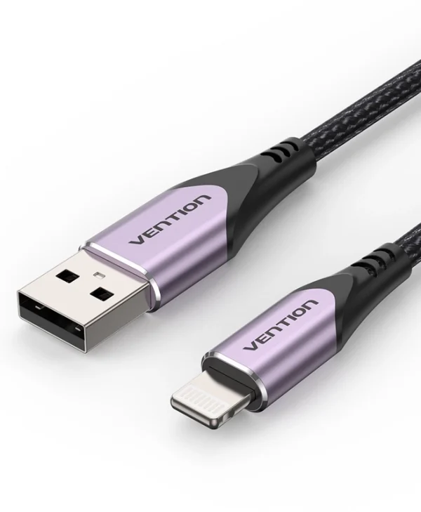 Vention Braided USB-A to Lightning Cable Μωβ 2m (LABVH)