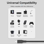 Vention Regular USB 2.0 to micro USB Cable Μαύρο 2m (CTIBH) - Image 2