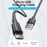 Vention Regular USB 2.0 to micro USB Cable Μαύρο 2m (CTIBH) - Image 4