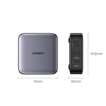 Ugreen Φορτιστής Χωρίς Καλώδιο με 2 Θύρες USB-A και 2 Θύρες USB-C 65W Power Delivery / Quick Charge 4.0 Μαύρος (Nexode GaN CD327) 90747B - Image 7
