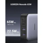 Ugreen Φορτιστής Χωρίς Καλώδιο με 2 Θύρες USB-A και 2 Θύρες USB-C 65W Power Delivery / Quick Charge 4.0 Μαύρος (Nexode GaN CD327) 90747B - Image 9