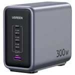 Ugreen Βάση Φόρτισης GaN με Θύρα USB-A και 4 Θύρες USB-C 300W Power Delivery σε Μαύρο χρώμα (Nexode) 90903B