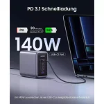Ugreen Βάση Φόρτισης GaN με Θύρα USB-A και 4 Θύρες USB-C 300W Power Delivery σε Μαύρο χρώμα (Nexode) 90903B - Image 5