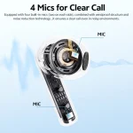 QCY AilyBuds E10 QT35 Bluetooth Handsfree Ακουστικά με Αντοχή στον Ιδρώτα και Θήκη Φόρτισης Μαύρα QCY-QT35 Black - Image 8