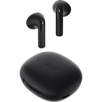 QCY AilyBuds E20 Bluetooth Handsfree Ακουστικά με Αντοχή στον Ιδρώτα και Θήκη Φόρτισης Μαύρα QCY-HT13 Black