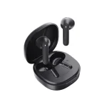 QCY Air Earbud Bluetooth Handsfree Ακουστικά με Αντοχή στον Ιδρώτα και Θήκη Φόρτισης Γκρι QCY-QT41 Black