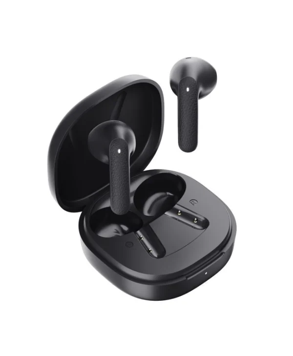 QCY Air Earbud Bluetooth Handsfree Ακουστικά με Αντοχή στον Ιδρώτα και Θήκη Φόρτισης Γκρι QCY-QT41 Black
