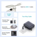 QCY PB10C Power Bank 10000mAh 35W με Θύρα USB-C Power Delivery Γκρι QCY PB10C Grey - Image 4