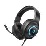QCY Heroad V200 Pro Over Ear Gaming Headset με Surround, RGB φωτισμό και σύνδεση USB QCY-H4GM Black