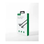 Ugreen US176 Angle (90°) / Braided USB 2.0 Cable USB-C male - USB-A 18W Γκρι 1m (20856) - Image 5