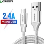 Ugreen US290 Braided USB 2.0 to micro USB Cable Λευκό 2m (60153) - Image 2