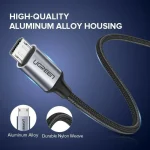 Ugreen US290 Braided USB 2.0 to micro USB Cable Λευκό 2m (60153) - Image 3