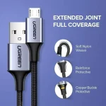 Ugreen US290 Braided USB 2.0 to micro USB Cable Λευκό 2m (60153) - Image 4