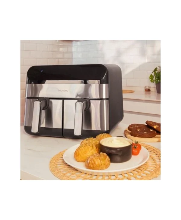 Cecotec Advance 9000 Air Fryer με Διπλό Αποσπώμενο Κάδο 9lt Ασημί CEC-03489