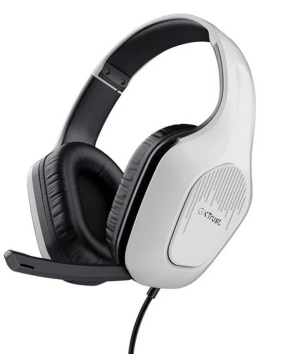 Trust GXT 415PS Zirox Over Ear Gaming Headset με σύνδεση 3.5mm Λευκό 24993