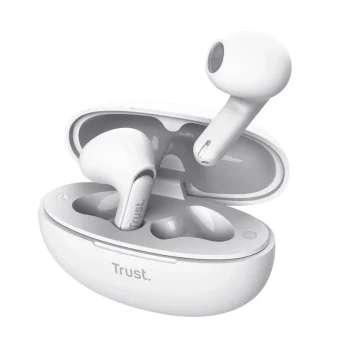 Trust Yavi Earbud Bluetooth Handsfree Ακουστικά με Θήκη Φόρτισης Λευκά 25173
