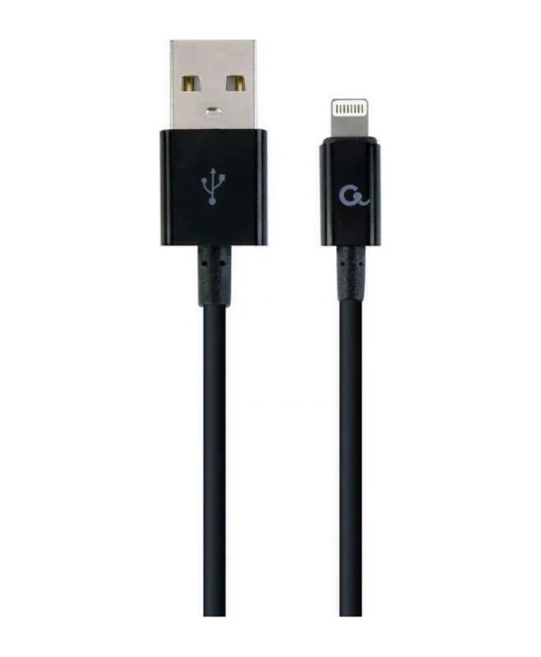 Cablexpert Regular USB to Lightning Cable Μαύρο 2m (CC-USB2-AMLM-2M)