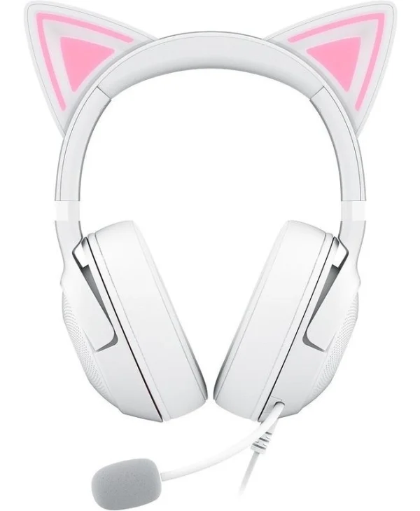 Razer Kraken Kitty V2 Over Ear Gaming Headset με σύνδεση USB Λευκό RZ04-04730600-R3M1