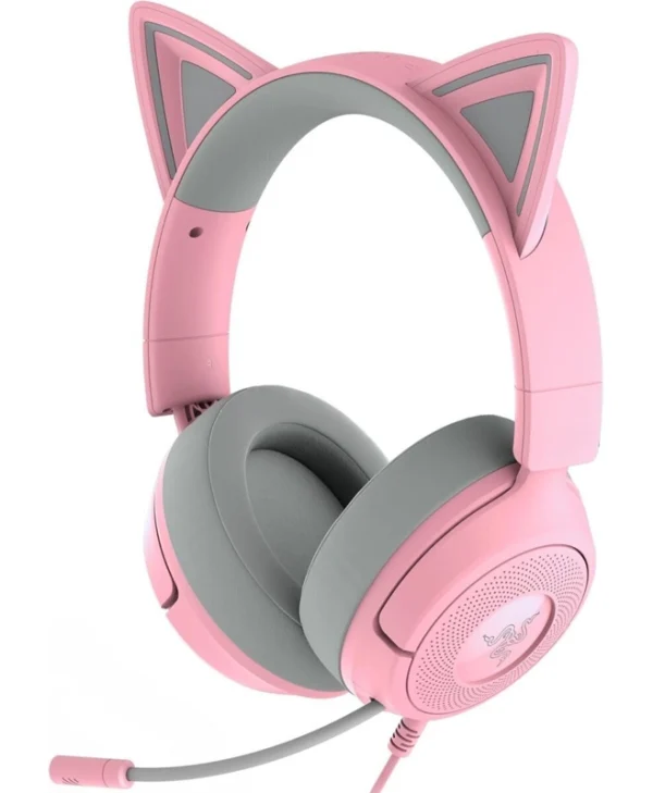 Razer Kraken Kitty V3 X Over Ear Gaming Headset με σύνδεση 3.5mm Quartz for Nintendo Switch / Nintendo Switch 2 / PC / PS5 / XBOX RZ04-05350100-R3M1