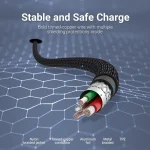 Vention Braided USB-A to Lightning Cable Γκρι 0.5m (LABHD) - Image 2