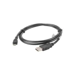Lanberg Regular USB 2.0 to micro USB Cable Μαύρο 1m (CA-USBM-10CC-0010-BK)