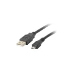 Lanberg Regular USB 2.0 to micro USB Cable Μαύρο 1m (CA-USBM-10CC-0010-BK) - Image 2