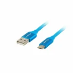 Lanberg Regular USB 2.0 to micro USB Cable Μπλε 1m (CA-USBM-20CU-0010-BL)