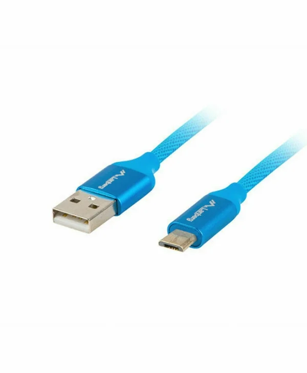 Lanberg Regular USB 2.0 to micro USB Cable Μπλε 1m (CA-USBM-20CU-0010-BL)