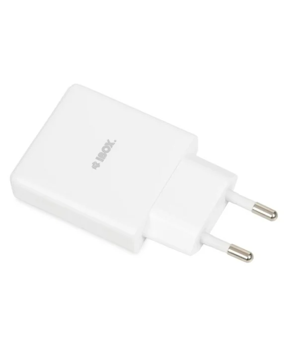 iBox Φορτιστής Χωρίς Καλώδιο GaN με Θύρα USB-A και Θύρα USB-C 30W Power Delivery / Quick Charge 3.0 Λευκός (C-43) ILUC43W