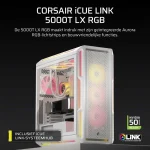 Corsair ICUE LINK 5000T LX RGB Gaming Midi Tower Κουτί Υπολογιστή με Πλαϊνό Παράθυρο Λευκό CC-9011299-WW - Image 4