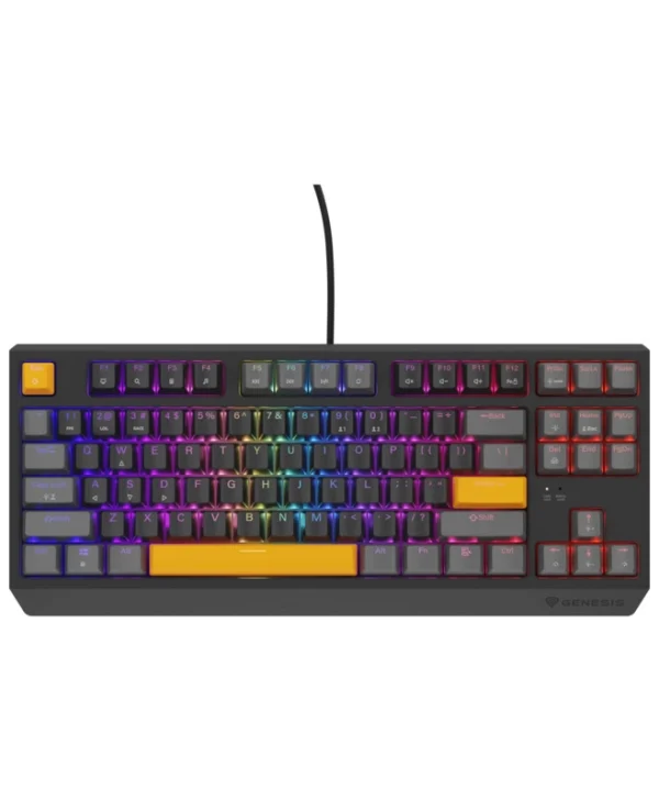 Genesis Thor 230 TKL Gaming Μηχανικό Πληκτρολόγιο Tenkeyless με Outemu Red διακόπτες και RGB φωτισμό (Αγγλικό US) Anchor Gray Positive NKG-2081