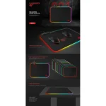 Havit HV-MP901 Gaming Mouse Pad Medium 360mm με RGB Φωτισμό Μαύρο - Image 5