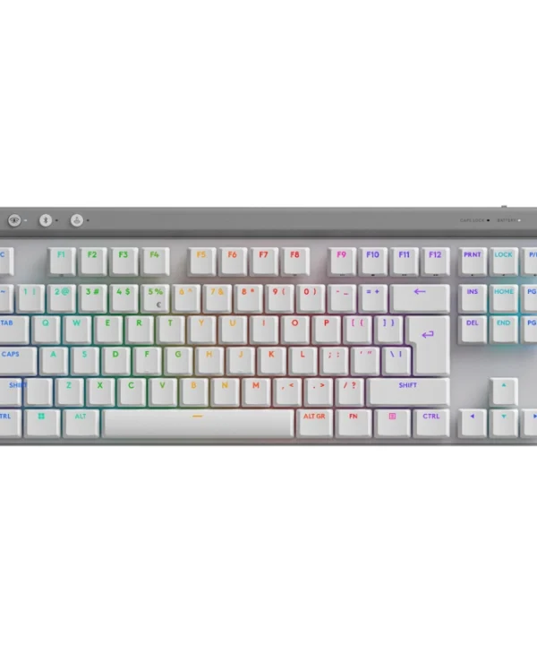 Logitech G515 Lightspeed Ασύρματο Gaming Μηχανικό Πληκτρολόγιο Tenkeyless με GL Tactile διακόπτες και RGB φωτισμό (Αγγλικό US) Λευκό 920-012539